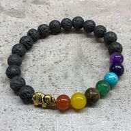 Lava-Steinarmband - Elefant Chakra