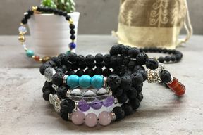 Lava-Steinarmband - Stammes Steinquarz