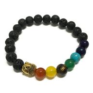 Lava-Steinarmband - Buddha-Chakra