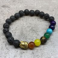 Lava-Steinarmband - Buddha-Chakra