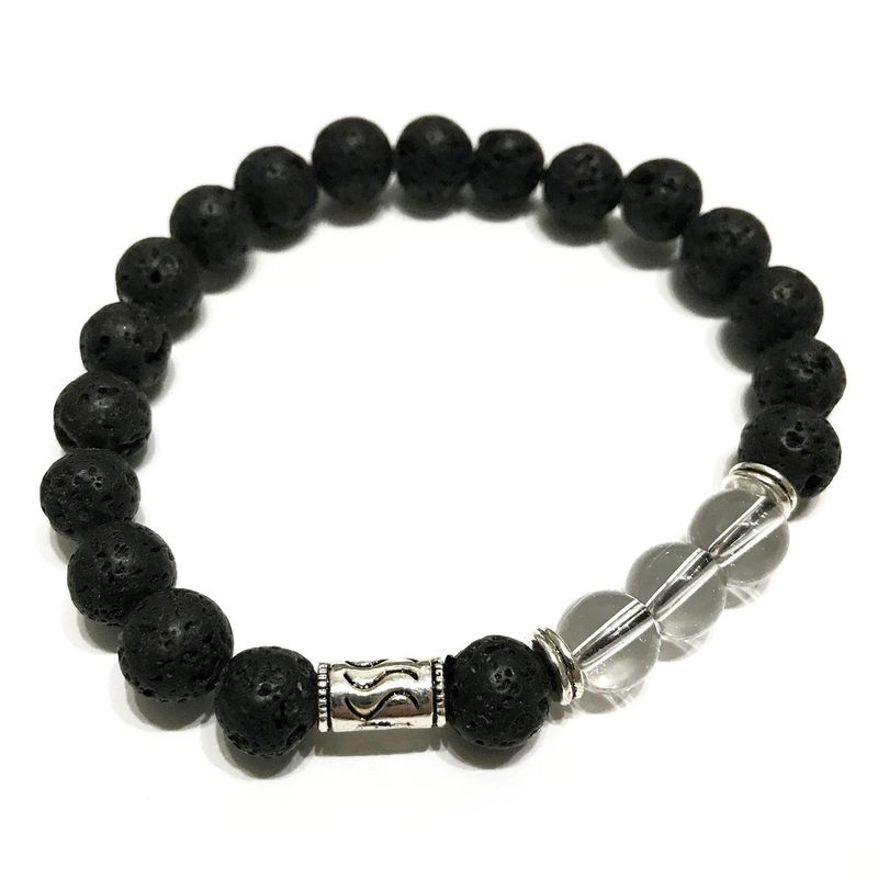 Lava-Steinarmband - Stammes Steinquarz