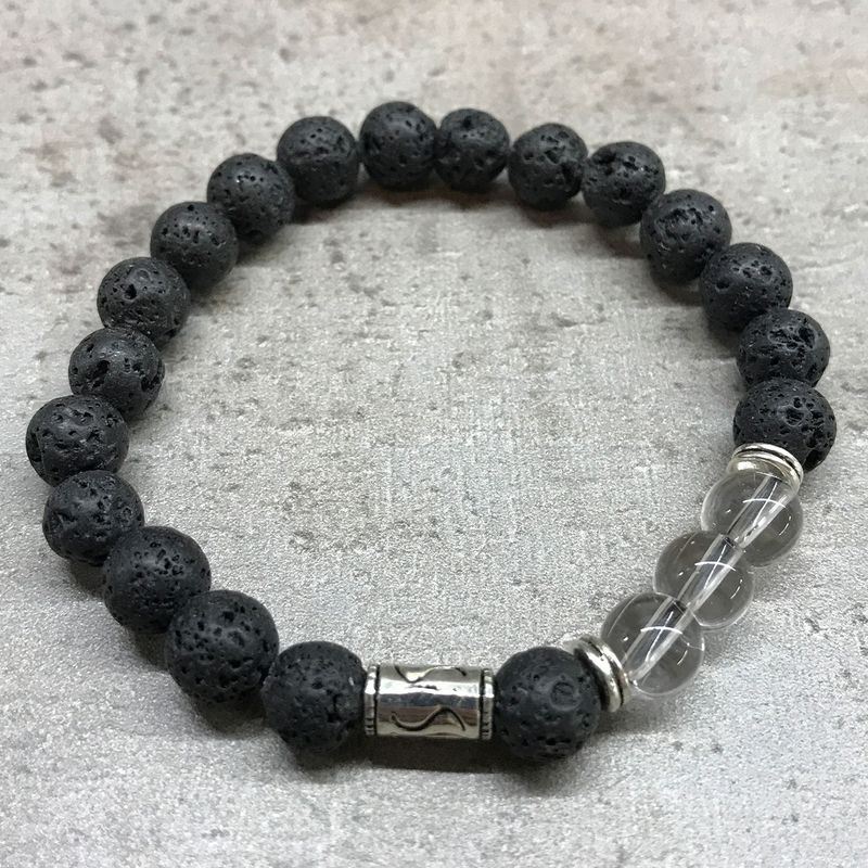 Lava-Steinarmband - Stammes Steinquarz