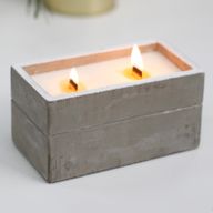 Sojawachskerze mit 2 Holzdochten - Nelke & dunkles Sandelholz