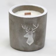 Sojawachskerze mit Holzdocht - Whiskey & Holzrauch