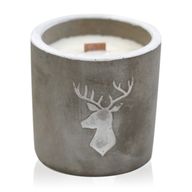 Sojawachskerze mit Holzdocht - Whiskey & Holzrauch