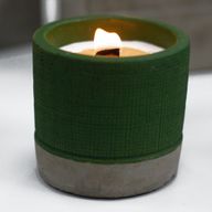 Sojawachskerze mit Holzdocht - Seemoos & Kräuter