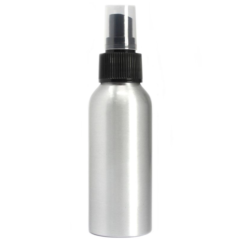 100-ml-Aluminiumflasche mit schwarzem Sprühverschluss
