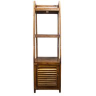 Offenes Regal aus recyceltem Teakholz