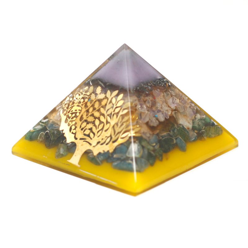 Große Orgonite Pyramide 'Baum' -  70mm