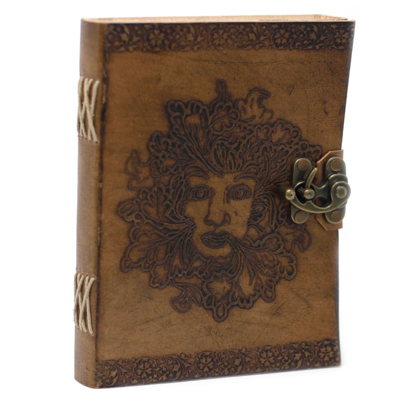 Ledernotizbuch - Grüner Mann (20x15 cm)