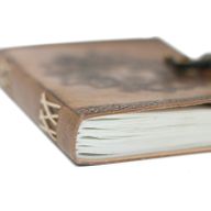 Ledernotizbuch - Grüner Mann (20x15 cm)