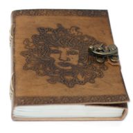 Ledernotizbuch - Grüner Mann (20x15 cm)