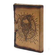 Ledernotizbuch - Pentagramm & Totenkopf (18x13 cm)