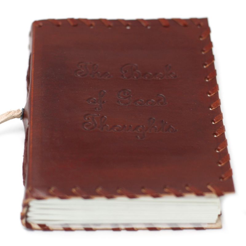 Ledernotizbuch "Book of Thoughts" m. Schnürband (15x10 cm)