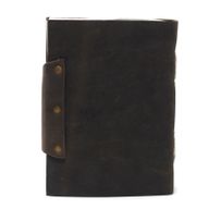 Ledernotizbuch schwarz "Confession" (18x13 cm)