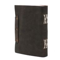 Ledernotizbuch schwarz "Confession" (18x13 cm)
