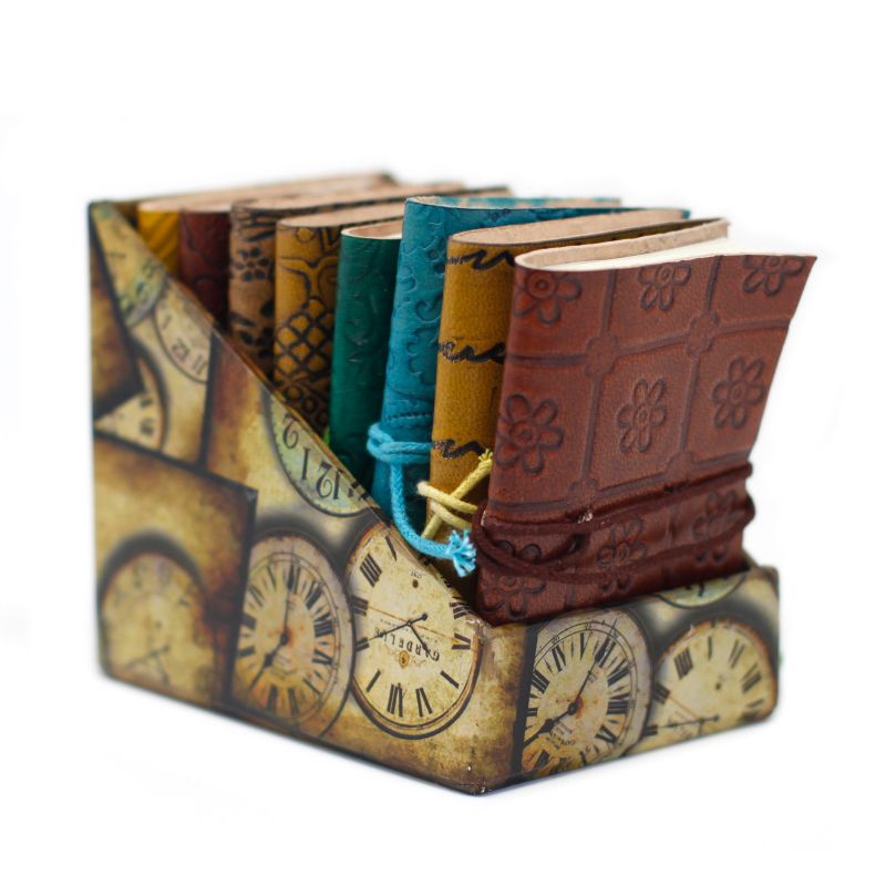 Mini-Ledernotizbücher versch. Designs (10x7.5 cm)