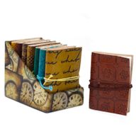 Mini-Ledernotizbücher versch. Designs (10x7.5 cm)