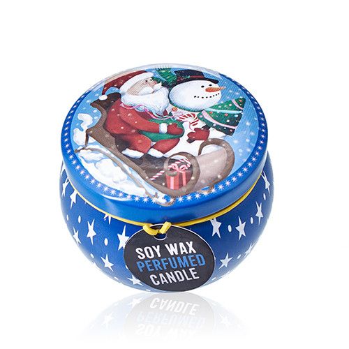 Sojawachskerze in Zinndose - Vintage Weihnachten "Zimt & Orange"