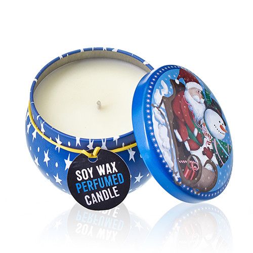 Sojawachskerze in Zinndose - Vintage Weihnachten "Zimt & Orange"