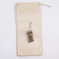 Lange Baumwollbeutel mit Fenster - 35x15cm