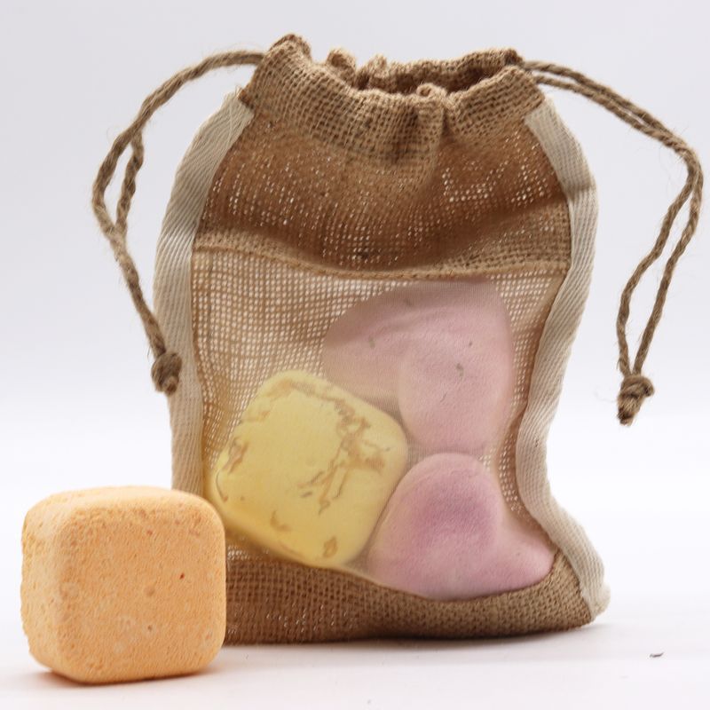 Mittlere Jutebeutel mit Fenster - 21x15cm