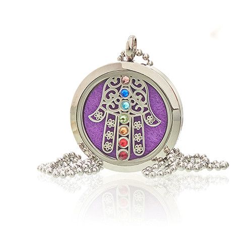 Aroma Diffusor Halskette - Hand der Fatima Chakra - 30mm