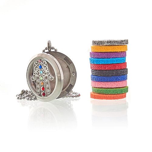 Aroma Diffusor Halskette - Hand der Fatima Chakra - 30mm