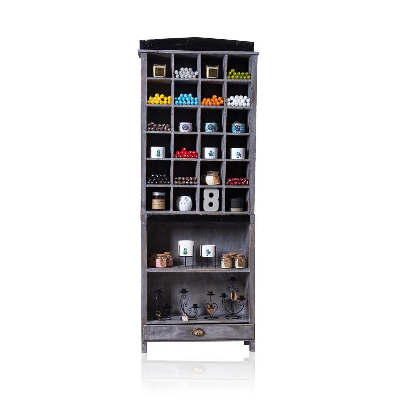 Tafelkerzen Displayregal - Grau