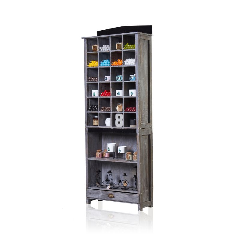 Tafelkerzen Displayregal - Grau