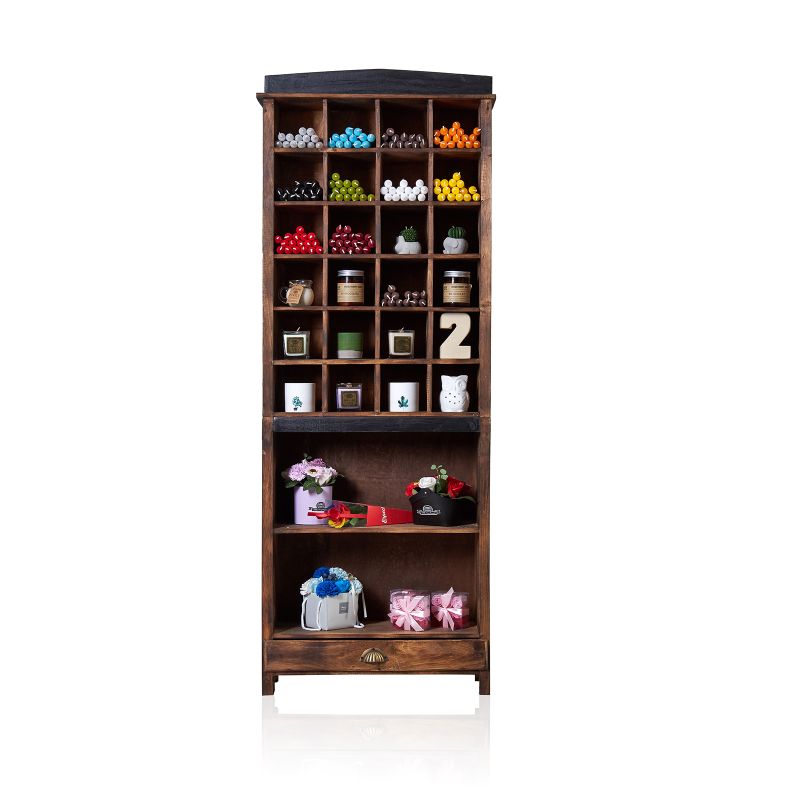 Tafelkerzen Displayregal - Braun
