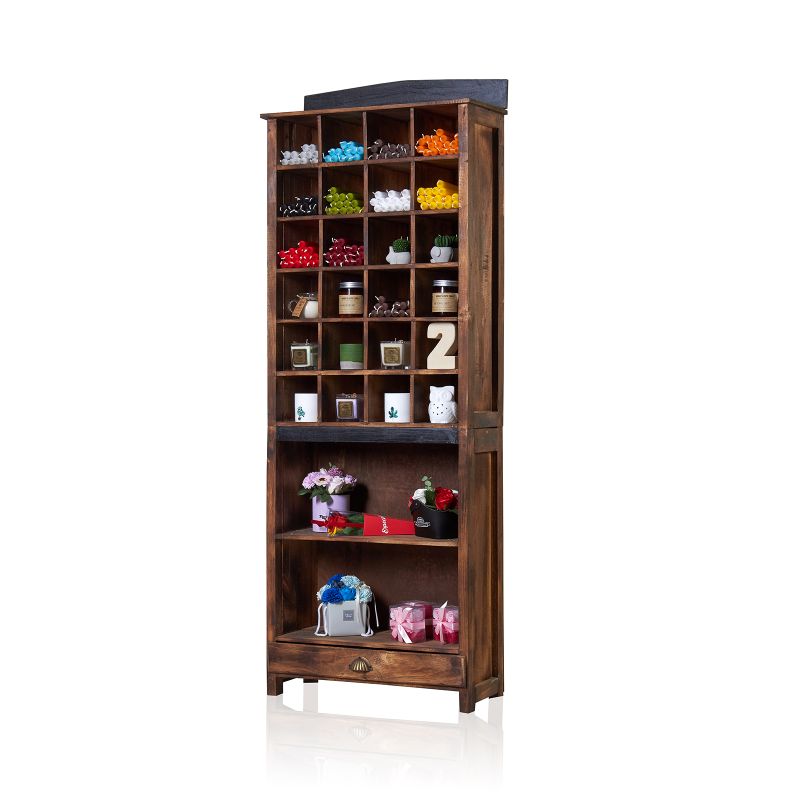 Tafelkerzen Displayregal - Braun