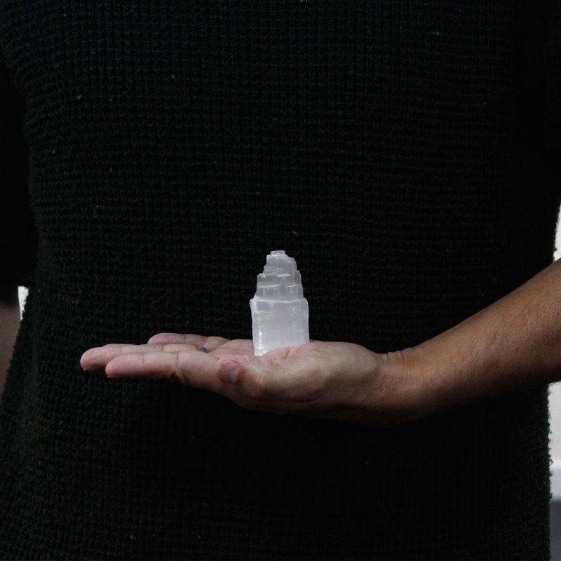 Natürlicher Selenit-Turm- 5 cm