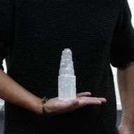 Natürlicher Selenit-Turm- 15 cm