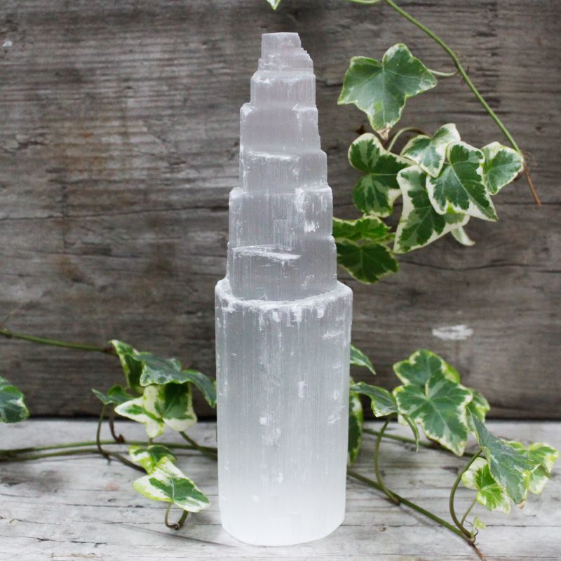 Natürlicher Selenit-Turm - 20 cm