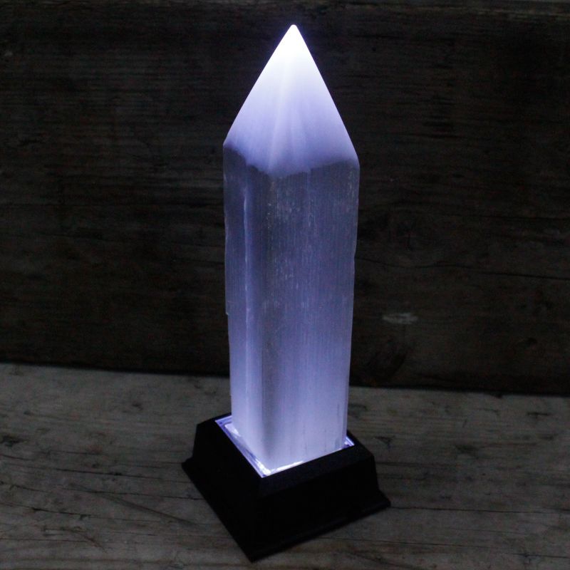 Selenit- Bleistift -Turm - 20 cm