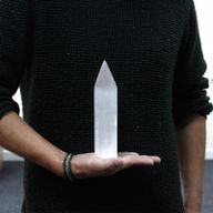 Selenit- Bleistift -Turm - 20 cm