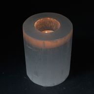 Kerzenhalter aus Selenit "Zylinder" 10 cm