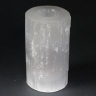 Kerzenhalter aus Selenit "Zylinder" 15 cm