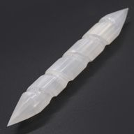Selenit-Spiralstäbe - 16 cm (Spitze an beiden Seiten)