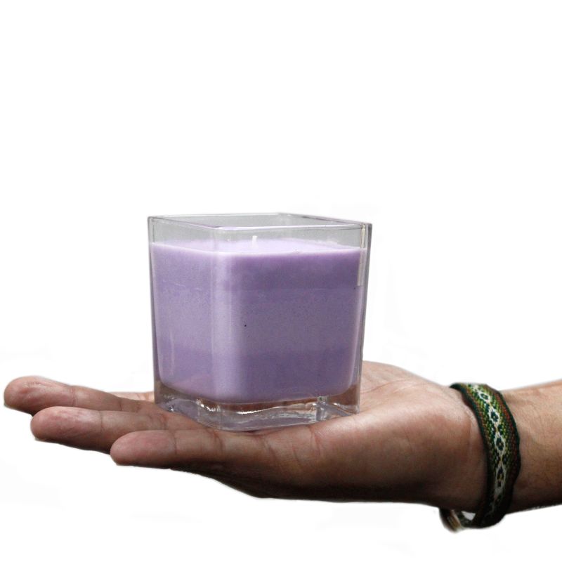 Sojawachskerze in Glas - ohne Etikett "Gurke & Minze"