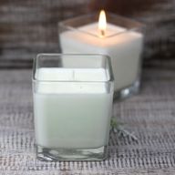 Sojawachskerze in Glas - ohne Etikett "Bambus"