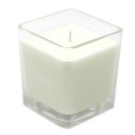 Sojawachskerze in Glas - ohne Etikett "Gurke & Minze"