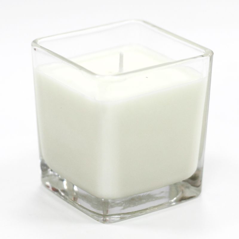 Sojawachskerze in Glas - ohne Etikett "Gurke & Minze"