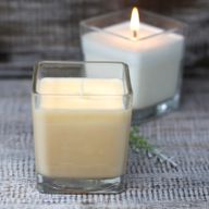 Sojawachskerze in Glas - ohne Etikett "So lecker"