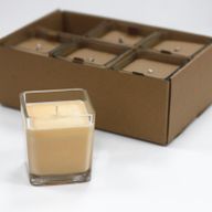 Sojawachskerze in Glas - ohne Etikett "So lecker"