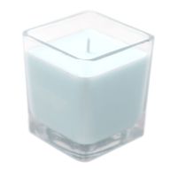 Sojawachskerze in Glas - ohne Etikett "Babypuder"