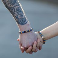 Set mit 2 Edelstein Freundschaftsbänder -Loyalität - Amazonit & Gelber Jaspis