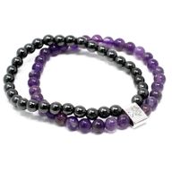 Magnetisches Edelsteinarmband - Amethyst