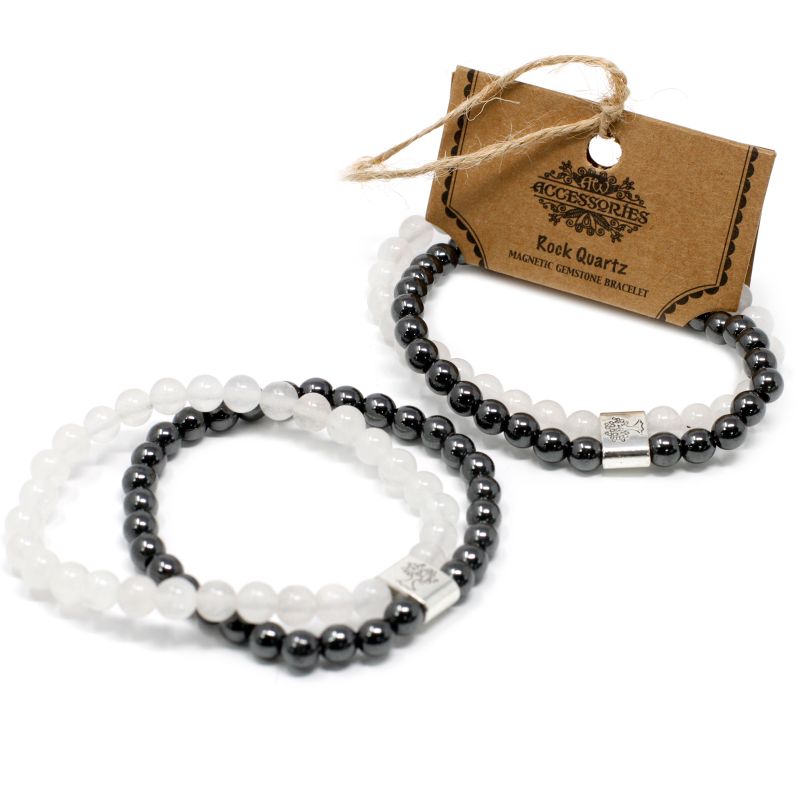 Magnetisches Edelsteinarmband - Rock Quartz